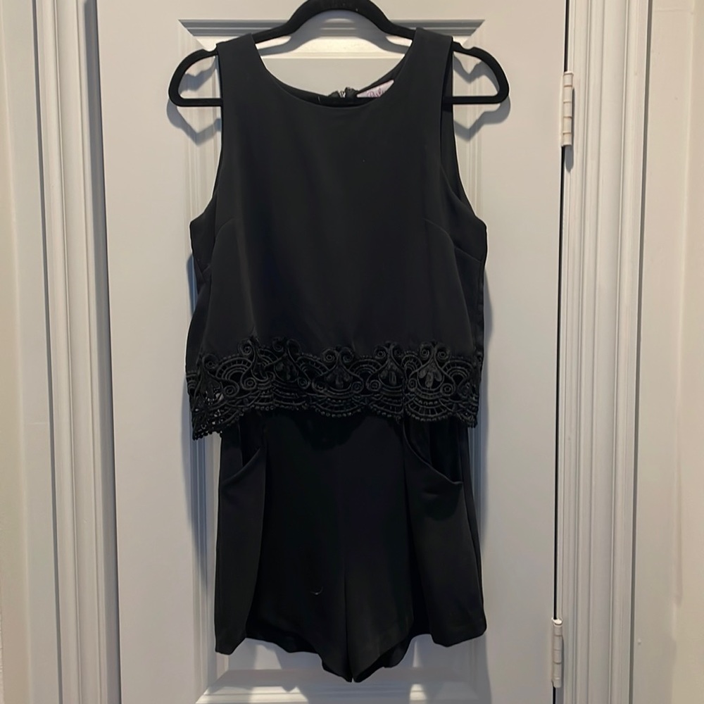 Black Lace Romper